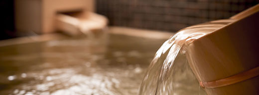 Baths in guest rooms