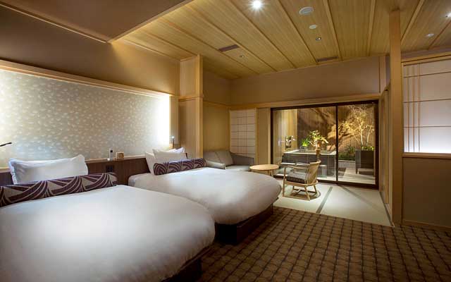 Grande Twin with terrace and open-air bath